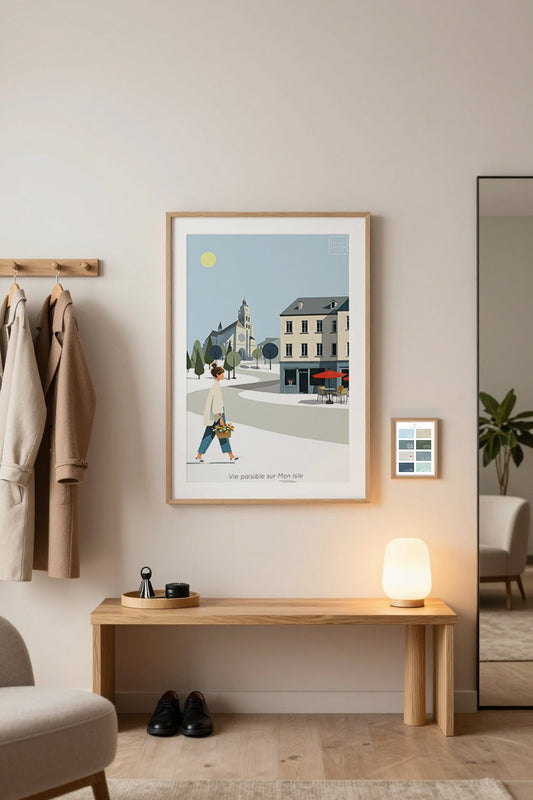 Affiche A3 - Bien sur Mon Isle - Vie paisible sur Mon Isle