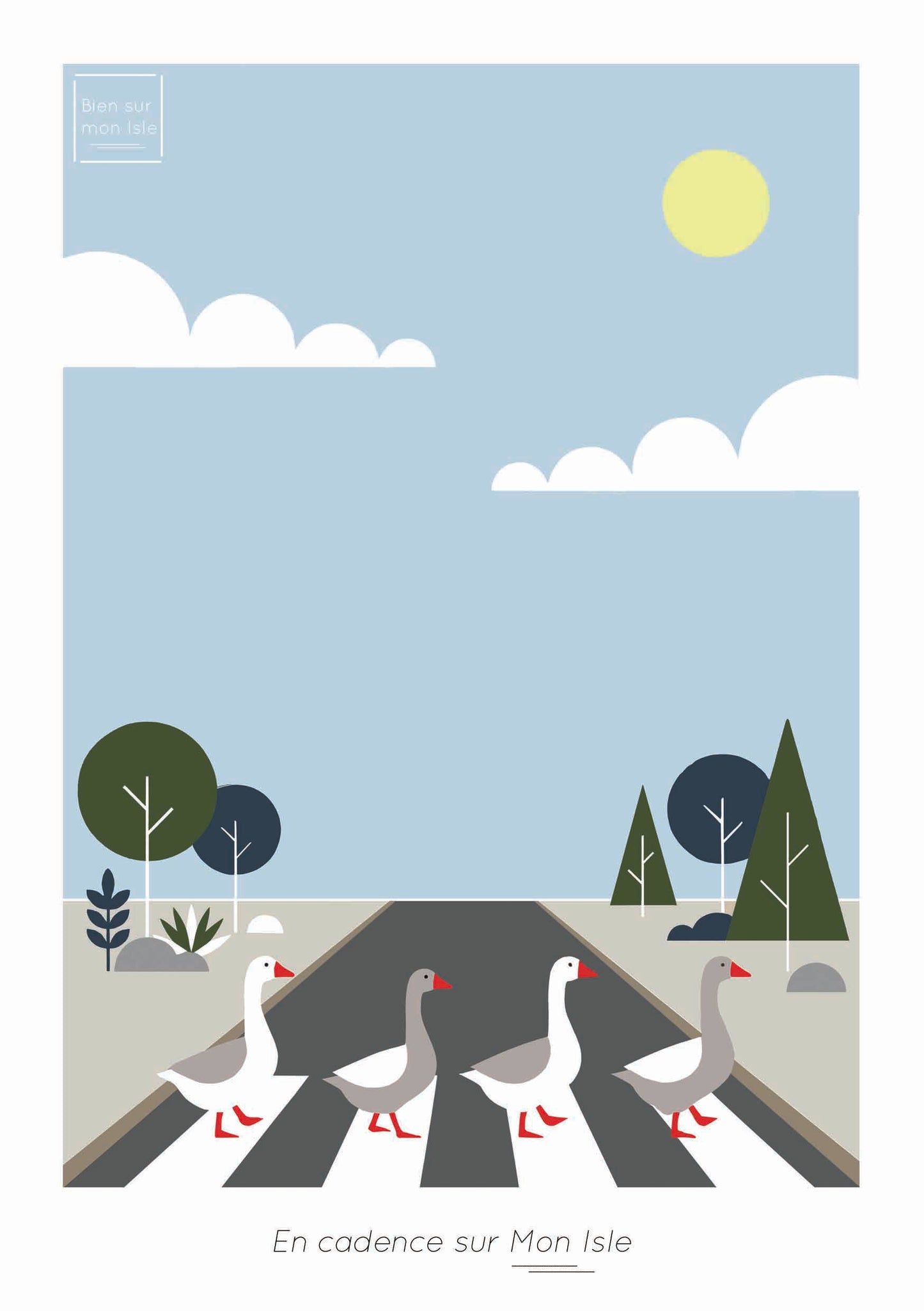 Lot de 5 cartes postales - Bien sur Mon Isle