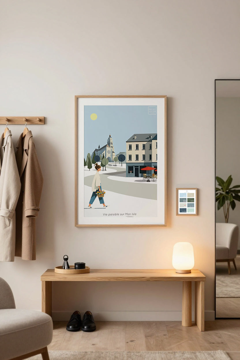 Affiche A3 - Bien sur Mon Isle - Vie paisible sur Mon Isle